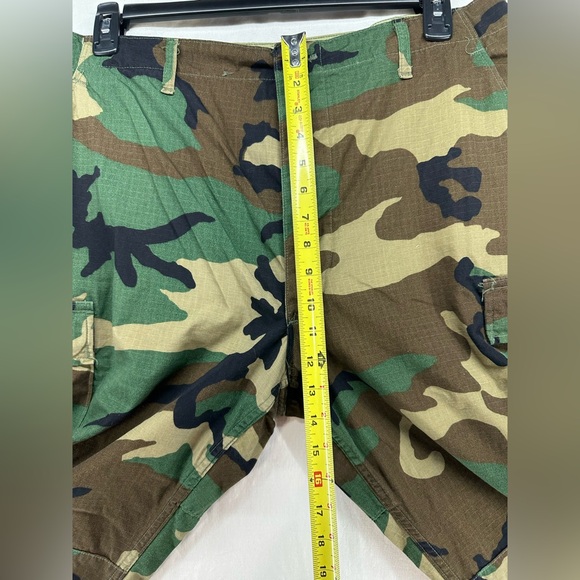 Vintage US Military Pants Men's L Long Woodland Camo Ripstop Hot Weather Cargo - Picture 14 of 16